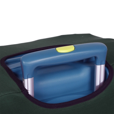 Чехол защитный для среднего чемодана из дайвинга M 9002-54 Черно-зелений