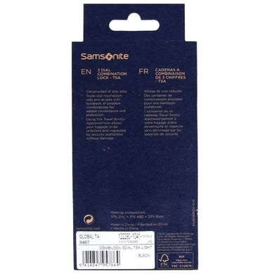 Padlock with TSA Samsonite CO1*099;09 Black
