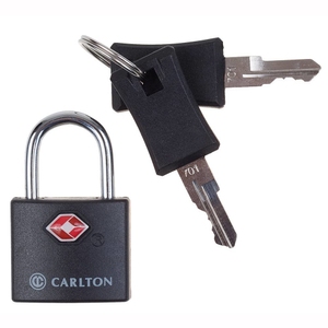 Padlock on keys with TSA Carlton system 05992797X, Black