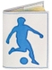 Обложка на паспорт Unique U "Футболист", Сине-белый, 10 х 13,5 см