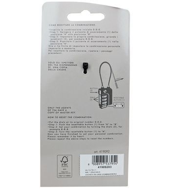 Padlock with TSA system Roncato Accessories 419092 Blue