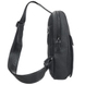 Мужской рюкзак-слинг из натуральной мелкозернистой кожи The Bond 1402-1 черный