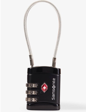 Навісний кодовий замок з системою TSA Samsonite Cablelock CO1*041;09 Black