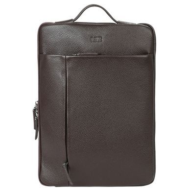 Leather folder with side handle Bond NON made of grained leather BN1418-286 brown