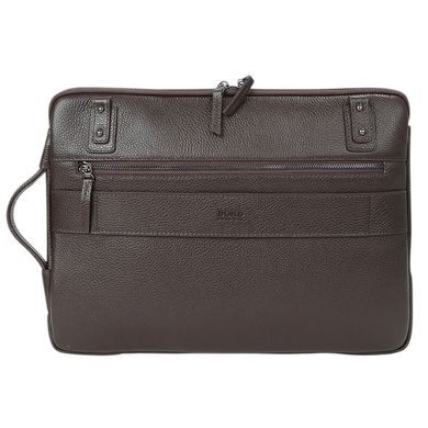 Leather folder with side handle Bond NON made of grained leather BN1418-286 brown