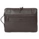 Leather folder with side handle Bond NON made of grained leather BN1418-286 brown