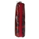 Ключниця на блискавці з лакованої шкіри Karya 436-516-1 червона з чорним