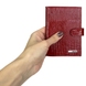 Обкладинка на автодокументи та паспорт Karya з лакованої шкіри KR443-074 червона