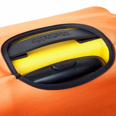 Чехол защитный для малого чемодана из неопрена S 8003-9 Ярко-оранжевый (неон)
