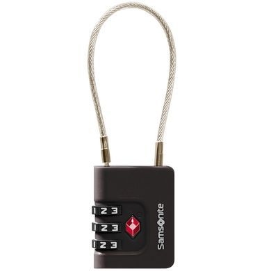 Padlock with TSA Samsonite TA REVOLUTION Cablelock 3 DIAL KR7*008;09 Black