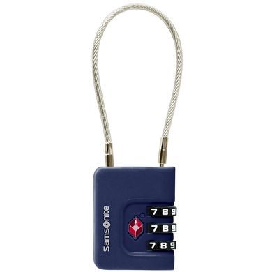 Padlock with TSA Samsonite TA REVOLUTION Cablelock 3 DIAL KR7*008;01 Midnight Blue