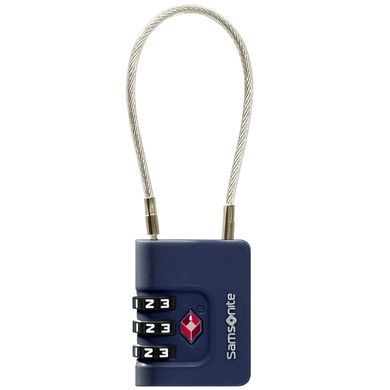 Padlock with TSA Samsonite TA REVOLUTION Cablelock 3 DIAL KR7*008;01 Midnight Blue