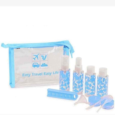 Cosmetic bag for liquids Roncato Travel Accessories 409035/28 blue/transparent