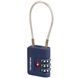 Padlock with TSA Samsonite TA REVOLUTION Cablelock 3 DIAL KR7*008;01 Midnight Blue