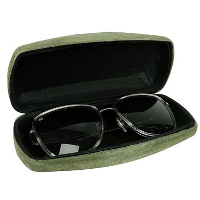 Karya suede leather eyeglass case KR3005-9 olive
