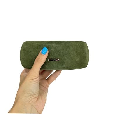 Karya suede leather eyeglass case KR3005-9 olive