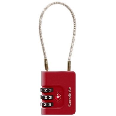 Padlock with TSA Samsonite TA REVOLUTION Cablelock 3 DIAL KR7*008;00 Red
