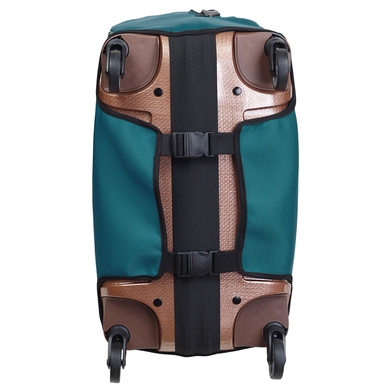 Protective cover for a large suitcase made of neoprene L 8001-38 Dark turquoise