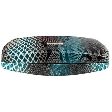 Футляр для окулярів Karya з лакованої шкіри KR3005-020 зелений з коричневим
