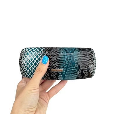 Футляр для окулярів Karya з лакованої шкіри KR3005-020 зелений з коричневим