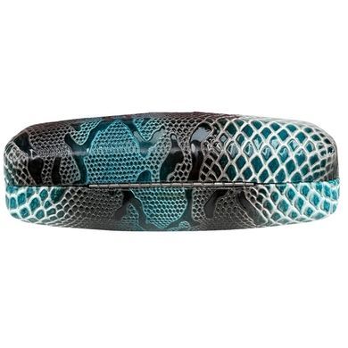 Футляр для окулярів Karya з лакованої шкіри KR3005-020 зелений з коричневим