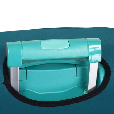 Protective cover for a small suitcase made of neoprene S 8003-38 Dark turquoise