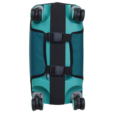 Чехол защитный для малого чемодана из неопрена S 8003-38 Темно-бирюзовий
