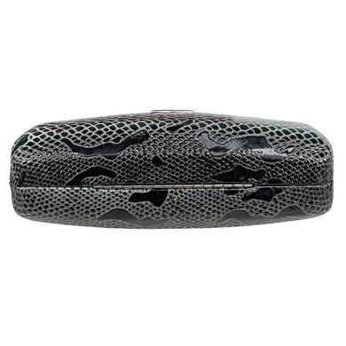 Футляр для очков Karya из лакированной кожи KR3005-020-1 зеленый с коричневым