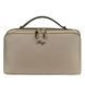 Karya cosmetic bag made of genuine grained leather KR2037-50 dark beige