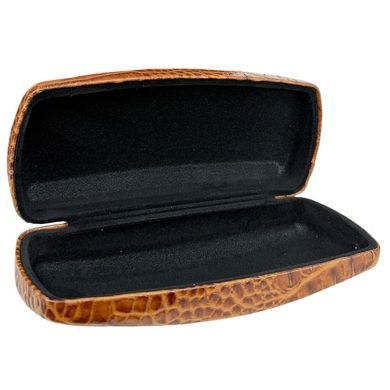 Karya Embossed Leather Eyeglasses Case KR3005-653 Cognac