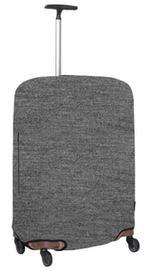 Protective cover for a large suitcase made of neoprene L 8001-7 gray melange