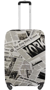 Чехол защитный для среднего чемодана из дайвинга Газета 9002-0434
