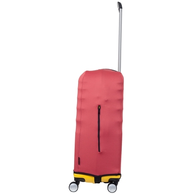 Чехол защитный для среднего чемодана из дайвинга M 9002-51 Кораллово-красный