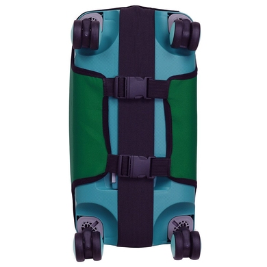 Чехол защитный для малого чемодана из неопрена S 8003-32 Темно-зеленый (бутылочный)