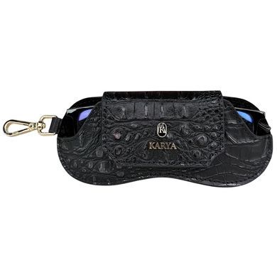 Футляр для окулярів Karya з тисненої шкіри KR3006-630 чорний