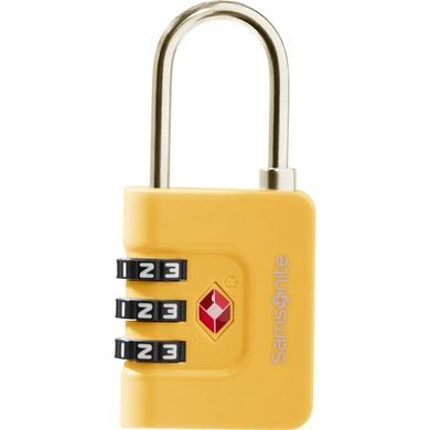 Навесной кодовый замок с системой TSA Samsonite TA REVOLUTION Combilock 3 DIAL KR7*009;06 Yellow