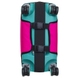 Neoprene protective cover for a small suitcase S 8003-35 Fuchsia