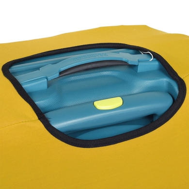 Protective cover for medium suitcase made of neoprene M 8002-43 Mustard
