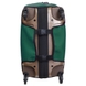 Protective cover for a large suitcase made of neoprene L 8001-32 dark green