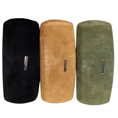 Футляр для окулярів Karya з лакованої шкіри KR3005-020 зелений з коричневим