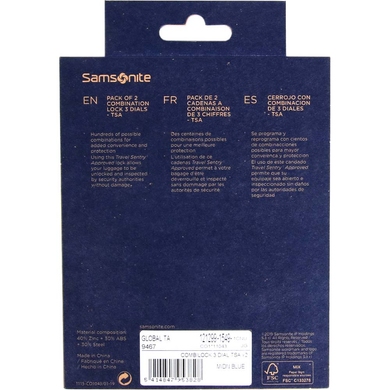 Set of padlocks with TSA system Samsonite CO1*043;11 Midnight Blue