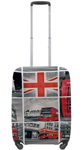 Чохол захисний для малої валізи з неопрену S Лондон коллаж 8003-0433