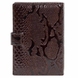Обкладинка з лакованої шкіри на автодокументи та паспорт Karya 443-015 темно-коричнева