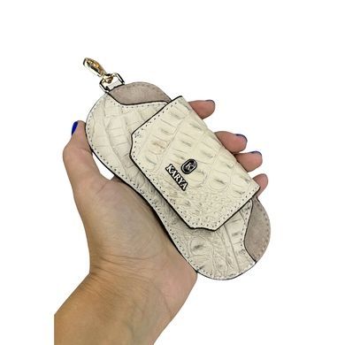 Футляр для окулярів Karya з тисненої шкіри KR3006-681 світло-бежевий