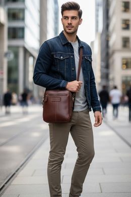 Men's bag by Tony Bellucci (Turkey) made of genuine leather.