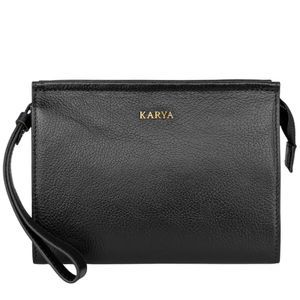 Cosmetic bag by Karya (Turkey) made of genuine leather.