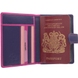 Обкладинка на паспорт з натуральної шкіри з RFID Visconti Rainbow Sumba RB75 Berry Multi