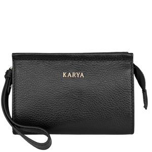 Cosmetic bag by Karya (Turkey) made of genuine leather.