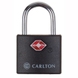 Навесной замок на ключах с системой TSA Carlton 05992797X, Черный