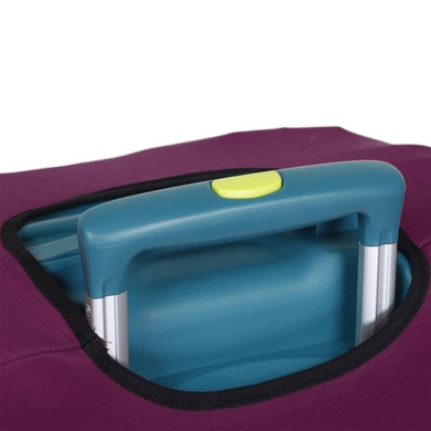 Чехол защитный для среднего чемодана из дайвинга M 9002-46 Сливово-бордовый